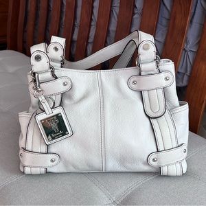 Tignanello Off-White Satchel Shoulder Bag